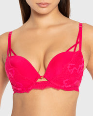 Isla & Evie Bright Rose Gel Padded Plunge Bra Bright Rose / 34B