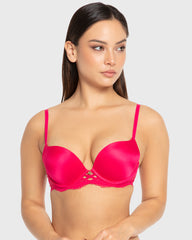 Isla & Evie Bright Rose Gel Padded Plunge Bra Bright Rose / 34B