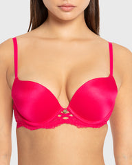 Isla & Evie Bright Rose Gel Padded Plunge Bra Bright Rose / 34B