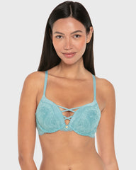 La Senza Isla And Evie Sexy Fashion Double Push Up Padded Plunge Bra Reef Waters Reef Waters / 34B