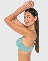 La Senza Isla And Evie Sexy Fashion Double Push Up Padded Plunge Bra Reef Waters Reef Waters / 34B