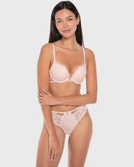 La Senza Isla And Evie Sexy Fashion Gel Padded Plunge Bra Rose Quartz Rose Quartz / 34B
