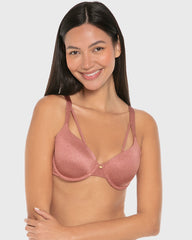 Isla & Evie Luxe Fashion Lightly Lined Full Coverage Bra Withered Rose Print / 34B