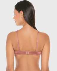 Isla & Evie Luxe Fashion Lightly Lined Full Coverage Bra Withered Rose Print / 34B