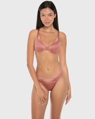 Isla & Evie Luxe Fashion Lightly Lined Full Coverage Bra Withered Rose Print / 34B