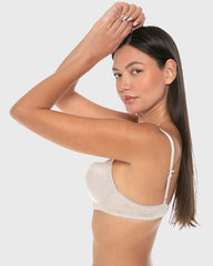 Isla & Evie Luxe Fashion Gel Padded Plunge Bra Wind Chime Print / 34B