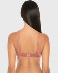 Isla & Evie Luxe Fashion Gel Padded Plunge Bra Withered Rose Print / 34B