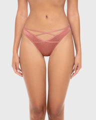 Isla & Evie Luxe Fashion Micro Brazilian Panty Withered Rose Print / S