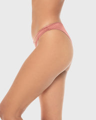 Isla & Evie Luxe Fashion Micro Brazilian Panty Withered Rose Print / S