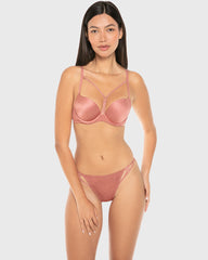 Isla & Evie Luxe Fashion Micro Thong Panty Withered Rose Print / S