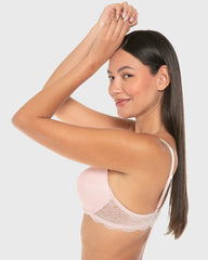 Isla & Evie Luxe Fashion Double Push up Plunge Bra Rose Quartz / 34B