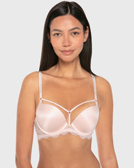 Isla & Evie Luxe Fashion Gel Padded Plunge Bra Rose Quartz / 34B