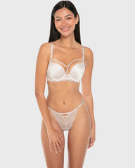 Isla & Evie Luxe Fashion Gel Padded Plunge Bra Wind Chime / 34B
