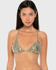 Isla & Evie Sequin Halter Neck Swim Bra Top