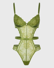 Isla & Evie Cardamom Seed Lace Bodysuit