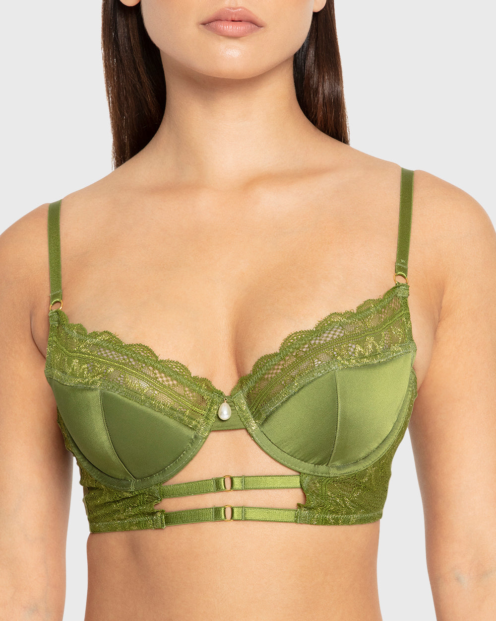 Isla & Evie Cardamom Seed Lightly Lined Plunge Bra Cardamom Seed / 34B