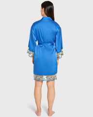 Isla & Evie Princess Blue Satin Robe Princess Blue / S
