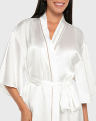 Isla & Evie Chiffon Robe Ivory / S