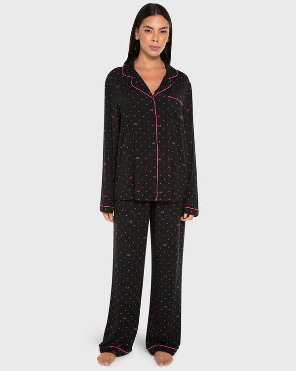 Isla & Evie Modal Two-Piece Long Pajama Set