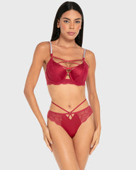 Isla & Evie Wired Lightly Lined Full Coverage Bra Rumba Red / 34B