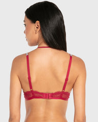 Isla & Evie Wired Double Pushup Plunge Bra Rumba Red / 34B