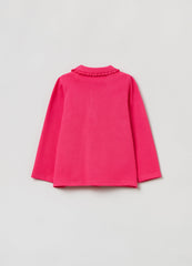 Ovs Kids Girl Pique Polo Shirt With Ruffled Collar
