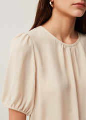 Ovs Crêpe Blouse With Puff Sleeves