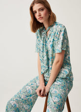 Ovs Satin Blouse With Foulard