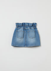 Ovs Slouchy Miniskirt In Denim