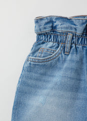 Ovs Slouchy Miniskirt In Denim