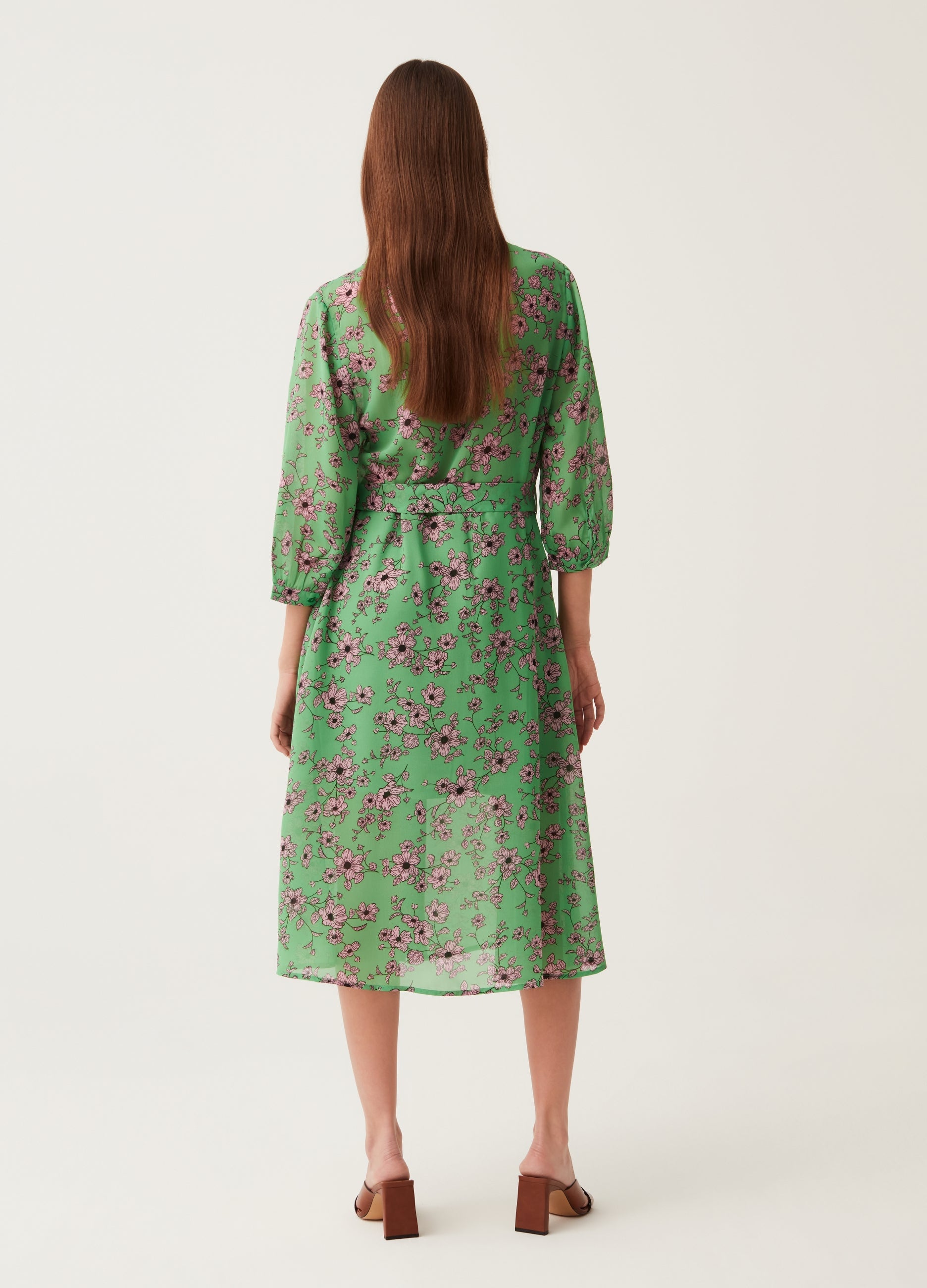 Ovs Shirt Dress With All-Over Print. Ovs Shirt Dress With All-Over Print.