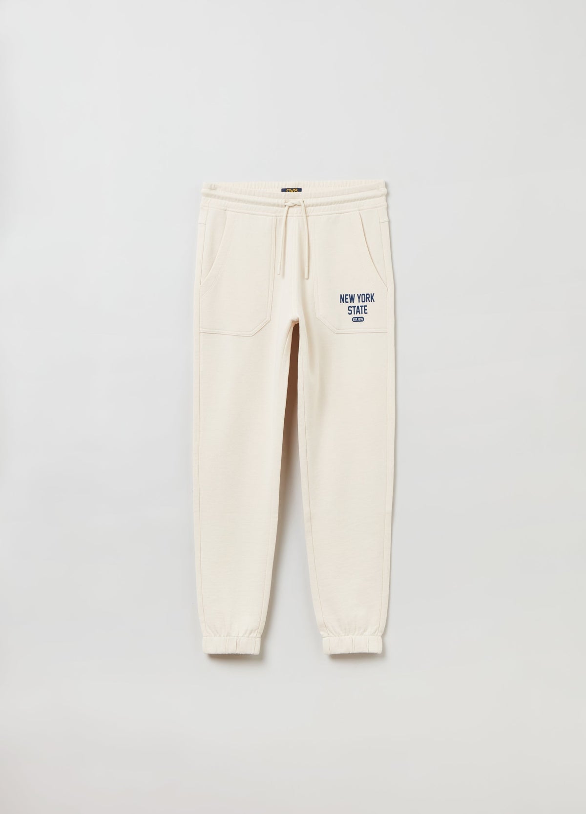 Ovs Fleece Joggers With Lettering Print
