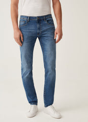 Ovs Faded, Slim-Fit Stretch Jeans