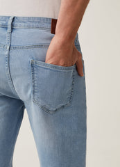 Ovs Regular-Fit Stretch Denim Bermuda Shorts