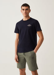 Ovs Grand&Hills Cotton Slub Bermuda Joggers With Print