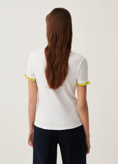 Ovs Cotton T-Shirt With Contrasting Frill