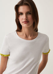 Ovs Cotton T-Shirt With Contrasting Frill