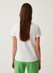 Ovs Cotton T-Shirt With Printed Lettering