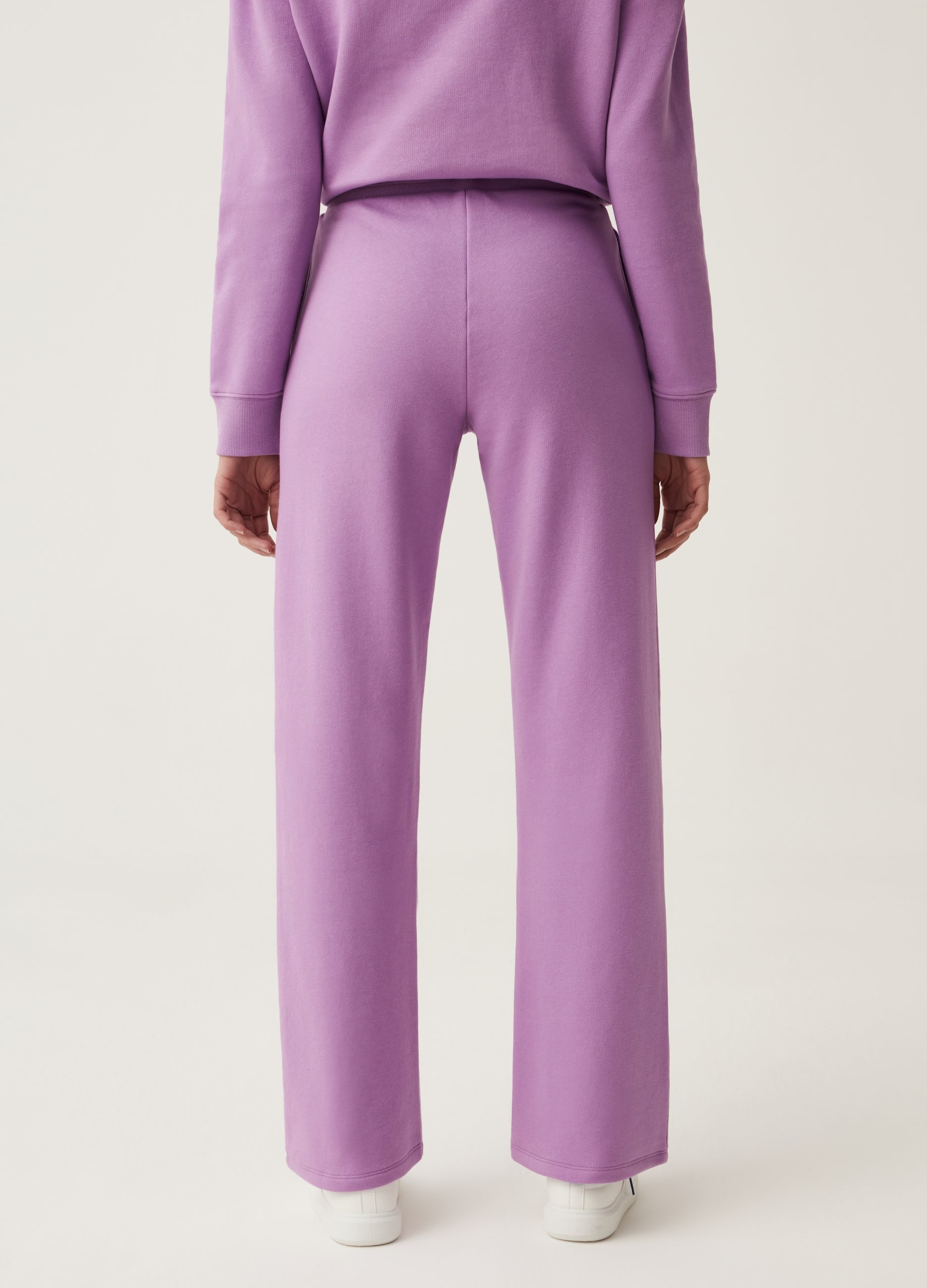 Ovs Straight-Fit Plush Joggers With Drawstring Ovs Straight-Fit Plush Joggers With Drawstring