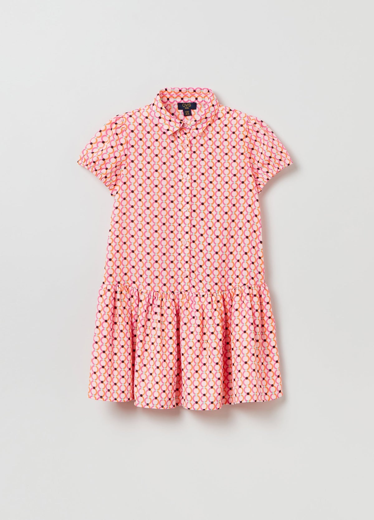 Ovs Shirt Dress With Geometric Print