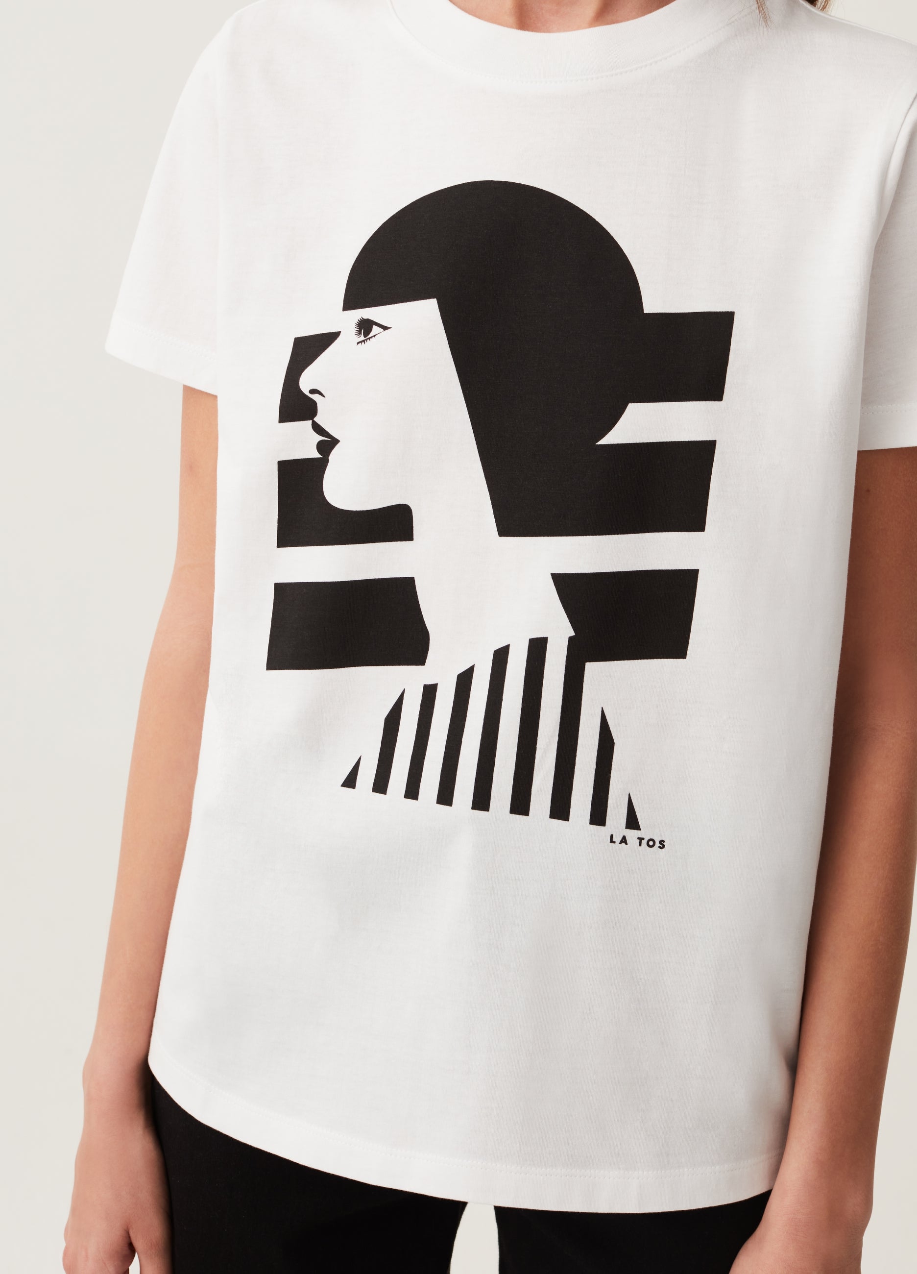 Ovs Geometric Girl La Tos Print T-Shirt Ovs Geometric Girl La Tos Print T-Shirt