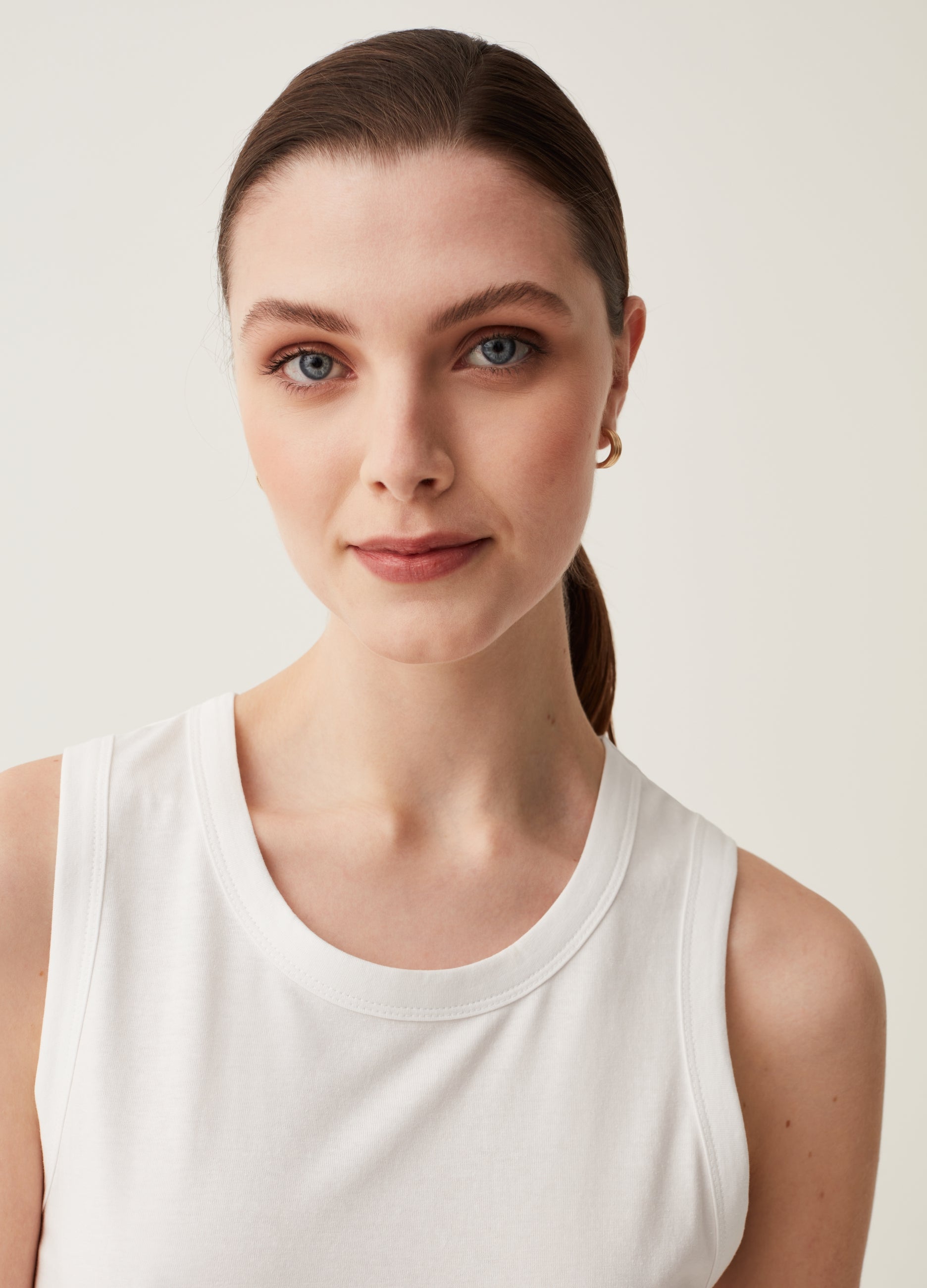 Ovs Short Sleeveless Dress In Cotton Ovs Short Sleeveless Dress In Cotton