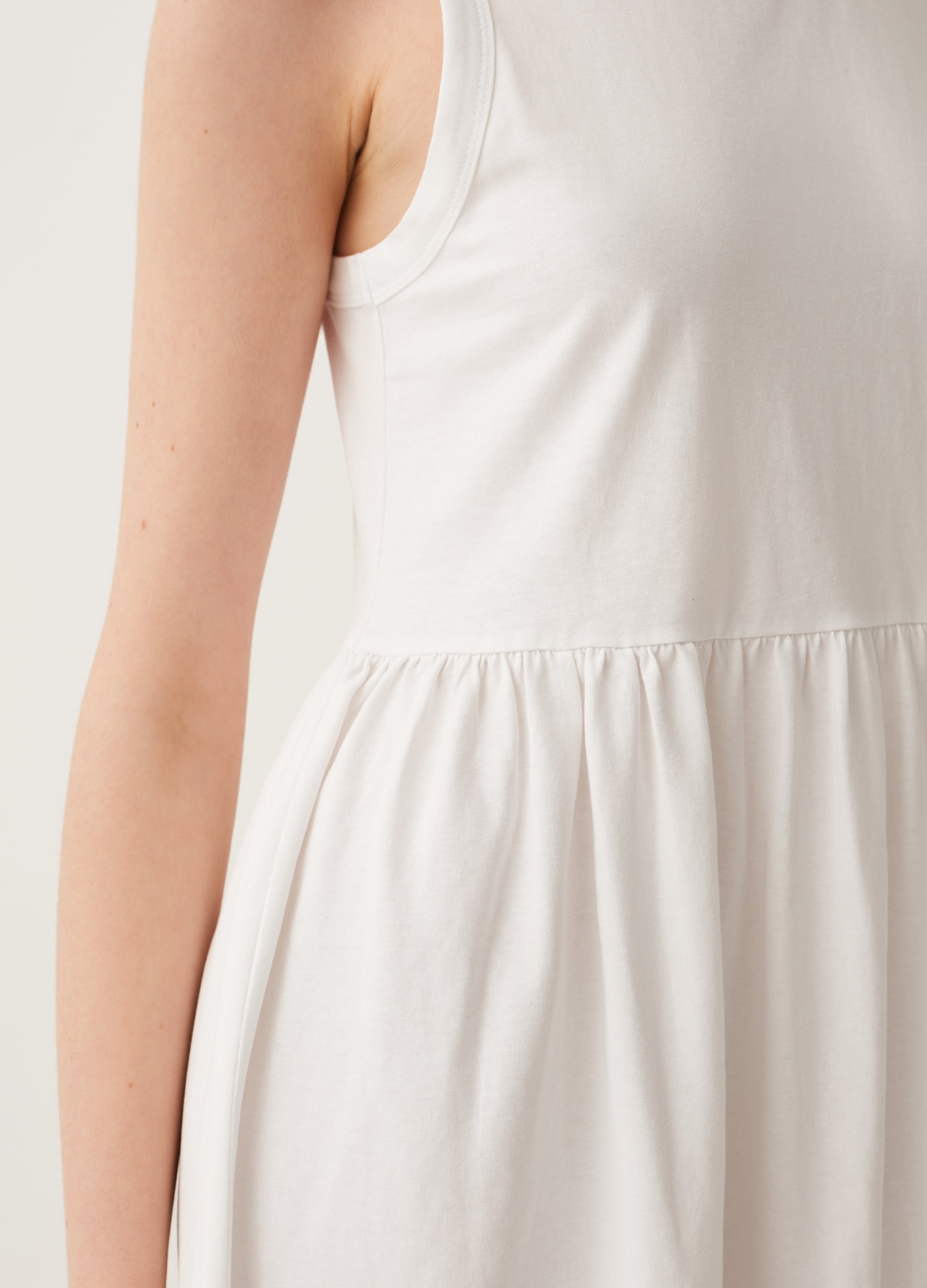 Ovs Short Sleeveless Dress In Cotton Ovs Short Sleeveless Dress In Cotton