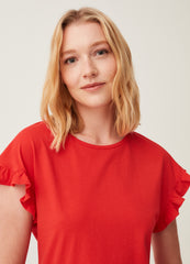 Ovs T-Shirt With Kimono Sleeves And Frills