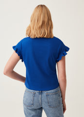 Ovs T-Shirt With Kimono Sleeves And Frills