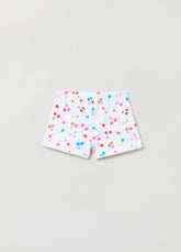 Ovs French Terry Shorts With Print And Pompoms