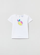 Ovs Crew-Neck T-Shirt With Glitter Print