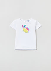 Ovs Crew-Neck T-Shirt With Glitter Print