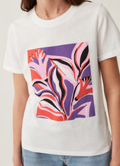 Ovs T-Shirt In Cotton With Foliage Print
