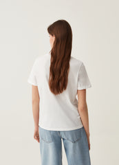 Ovs T-Shirt In Cotton With Foliage Print